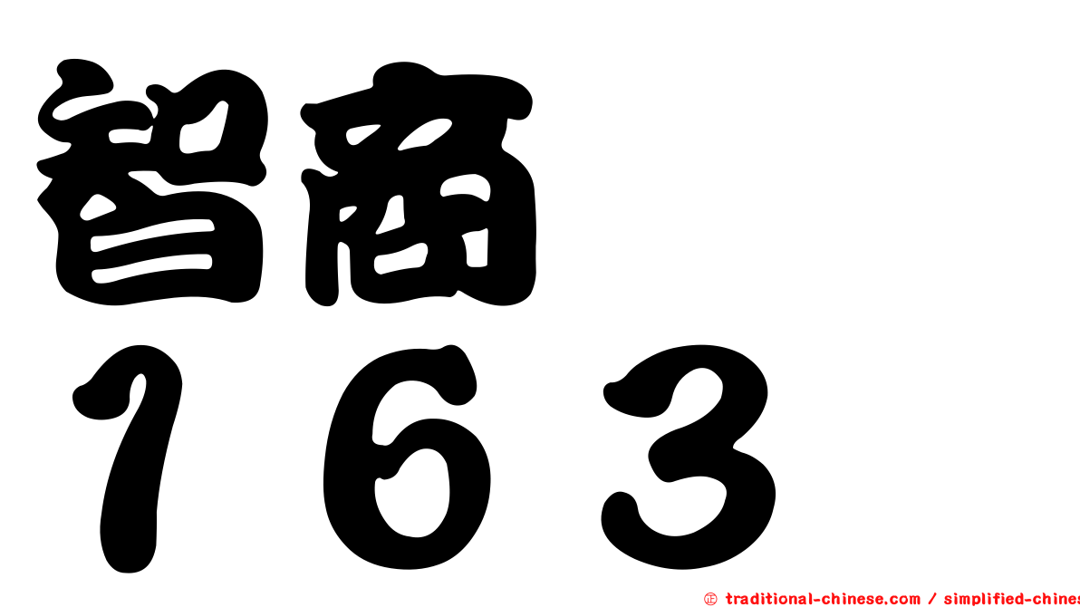 智商　　１６３